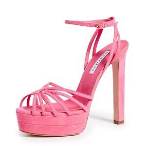 Aquazzura 130mm Flow Plateau Sandals Watermelon 38.5 With Box Pink High Heels